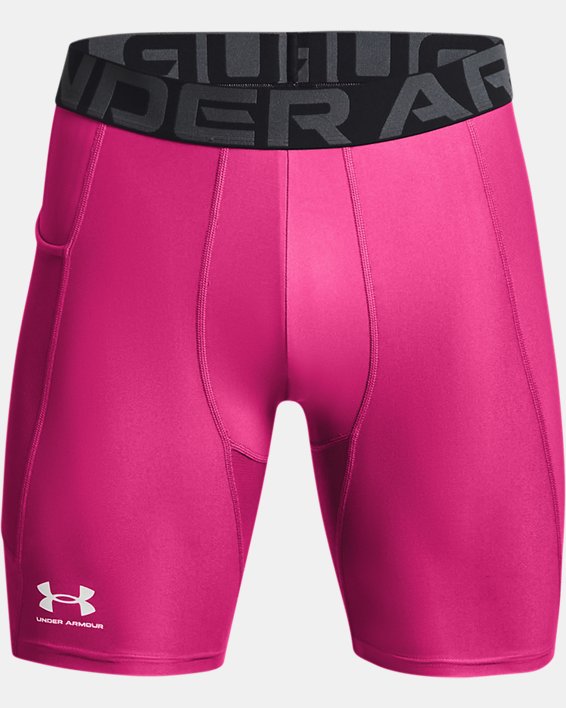 Men's HeatGear® Armour Compression Shorts, Pink, pdpMainDesktop image number 4
